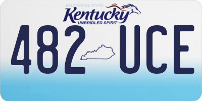KY license plate 482UCE