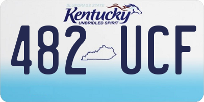 KY license plate 482UCF