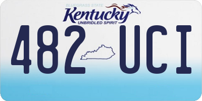 KY license plate 482UCI