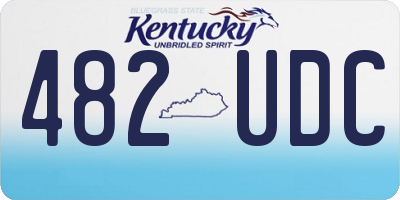 KY license plate 482UDC
