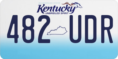 KY license plate 482UDR