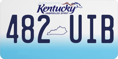 KY license plate 482UIB
