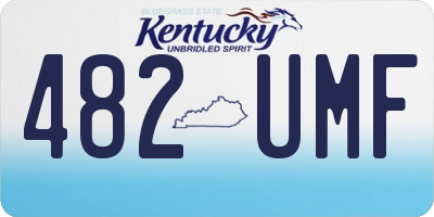 KY license plate 482UMF