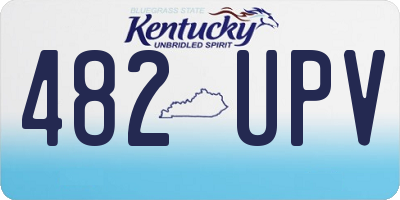 KY license plate 482UPV