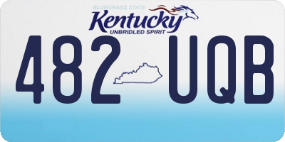 KY license plate 482UQB