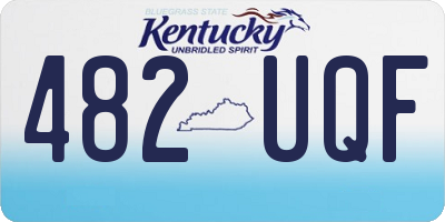 KY license plate 482UQF