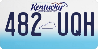 KY license plate 482UQH