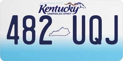 KY license plate 482UQJ