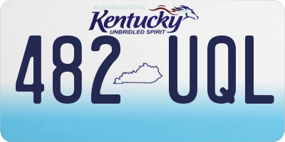 KY license plate 482UQL