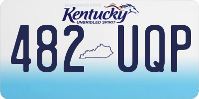 KY license plate 482UQP