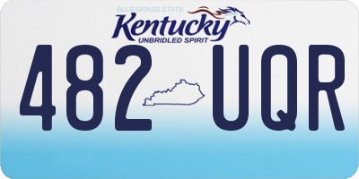 KY license plate 482UQR