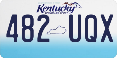 KY license plate 482UQX