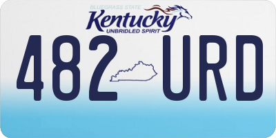 KY license plate 482URD