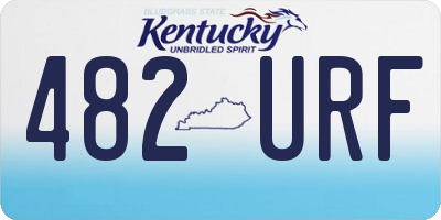 KY license plate 482URF