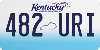 KY license plate 482URI