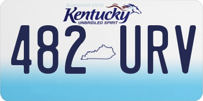 KY license plate 482URV