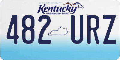 KY license plate 482URZ