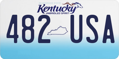 KY license plate 482USA