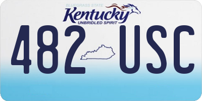 KY license plate 482USC