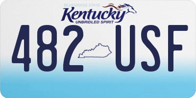 KY license plate 482USF