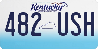 KY license plate 482USH