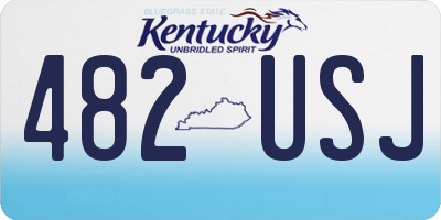 KY license plate 482USJ
