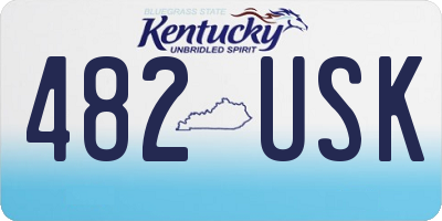 KY license plate 482USK