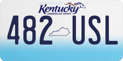 KY license plate 482USL