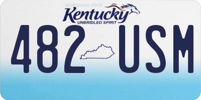 KY license plate 482USM
