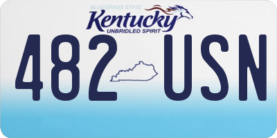 KY license plate 482USN