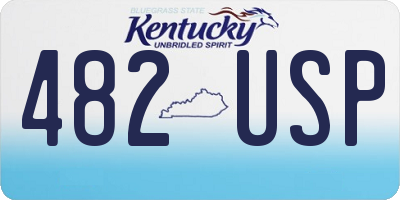 KY license plate 482USP