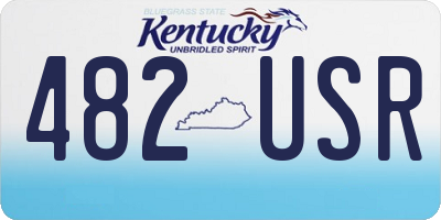 KY license plate 482USR