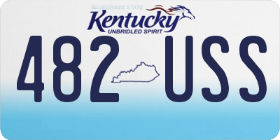 KY license plate 482USS