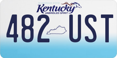 KY license plate 482UST