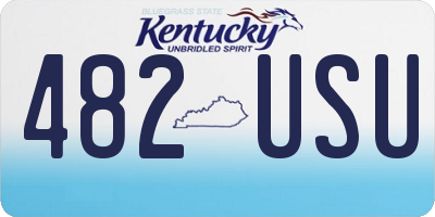KY license plate 482USU