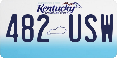KY license plate 482USW