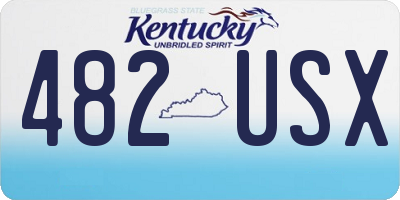 KY license plate 482USX
