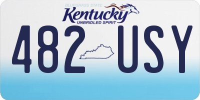 KY license plate 482USY