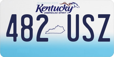 KY license plate 482USZ