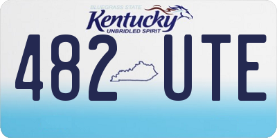 KY license plate 482UTE