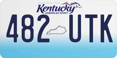 KY license plate 482UTK