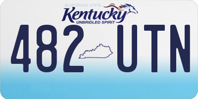 KY license plate 482UTN