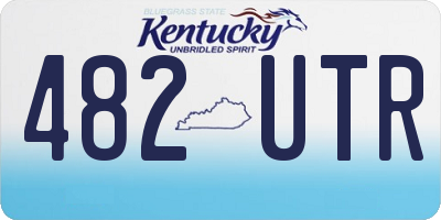KY license plate 482UTR
