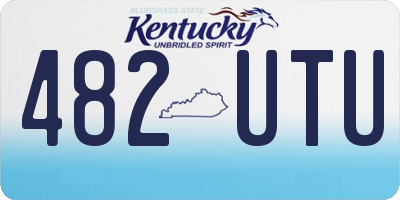 KY license plate 482UTU