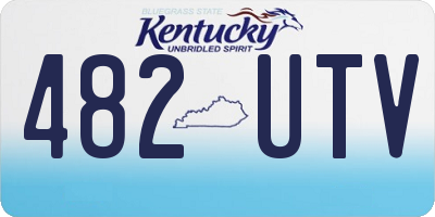 KY license plate 482UTV
