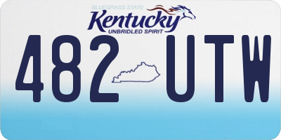 KY license plate 482UTW