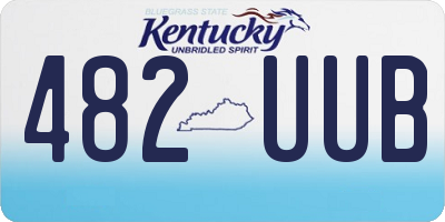 KY license plate 482UUB