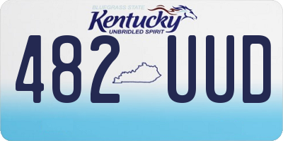 KY license plate 482UUD