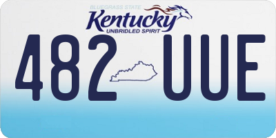 KY license plate 482UUE