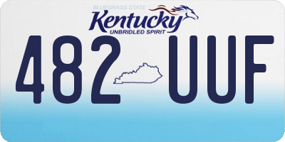 KY license plate 482UUF
